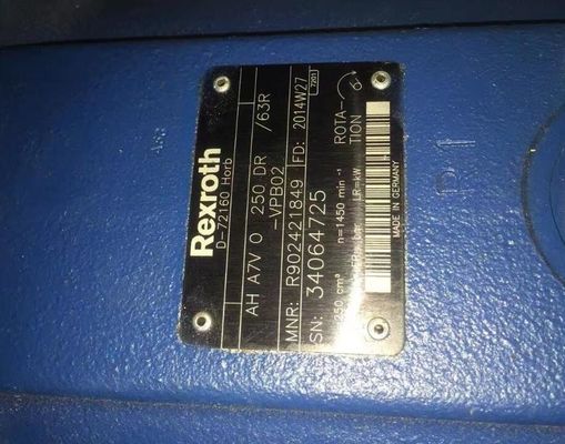 Pompe à débit variable axiale A7VO250DR Type de R902421849 AHA7VO250DR/63R-VPB02 Rexroth